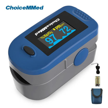 ChoiceMMed Finger Pulse Oximeter with OLED Display, Heart Rate and Blood Oxygen Monitor
