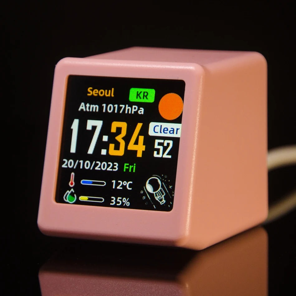 GeekMagic Ultra Smart WiFi Weather Station with Bed Clock, Photo Album, and GIF Display