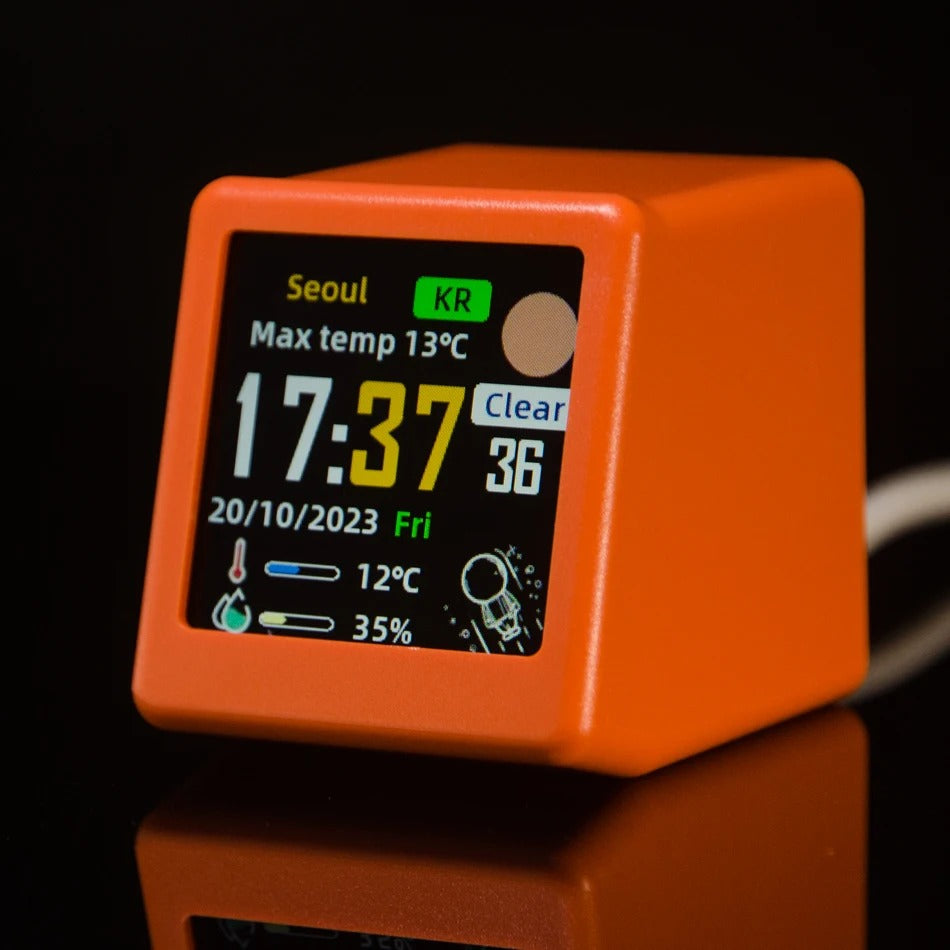 GeekMagic Ultra Smart WiFi Weather Station with Bed Clock, Photo Album, and GIF Display