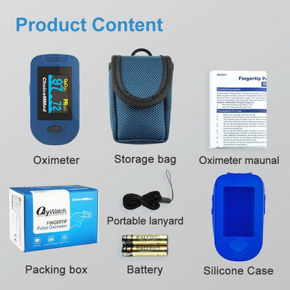 ChoiceMMed Finger Pulse Oximeter with OLED Display, Heart Rate and Blood Oxygen Monitor
