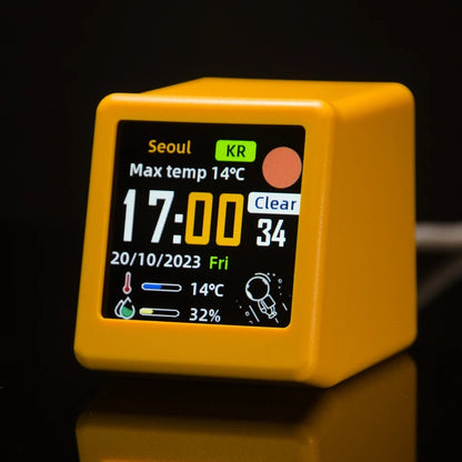 GeekMagic Ultra Smart WiFi Weather Station with Bed Clock, Photo Album, and GIF Display