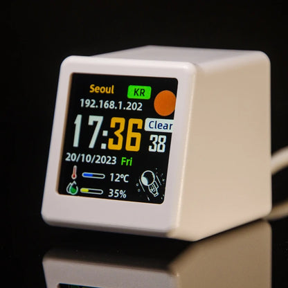 GeekMagic Ultra Smart WiFi Weather Station with Bed Clock, Photo Album, and GIF Display